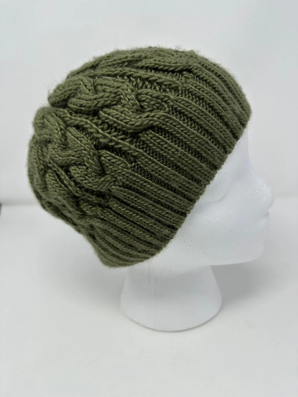 Adidas olive green  Cable Knit Beanie - unisex